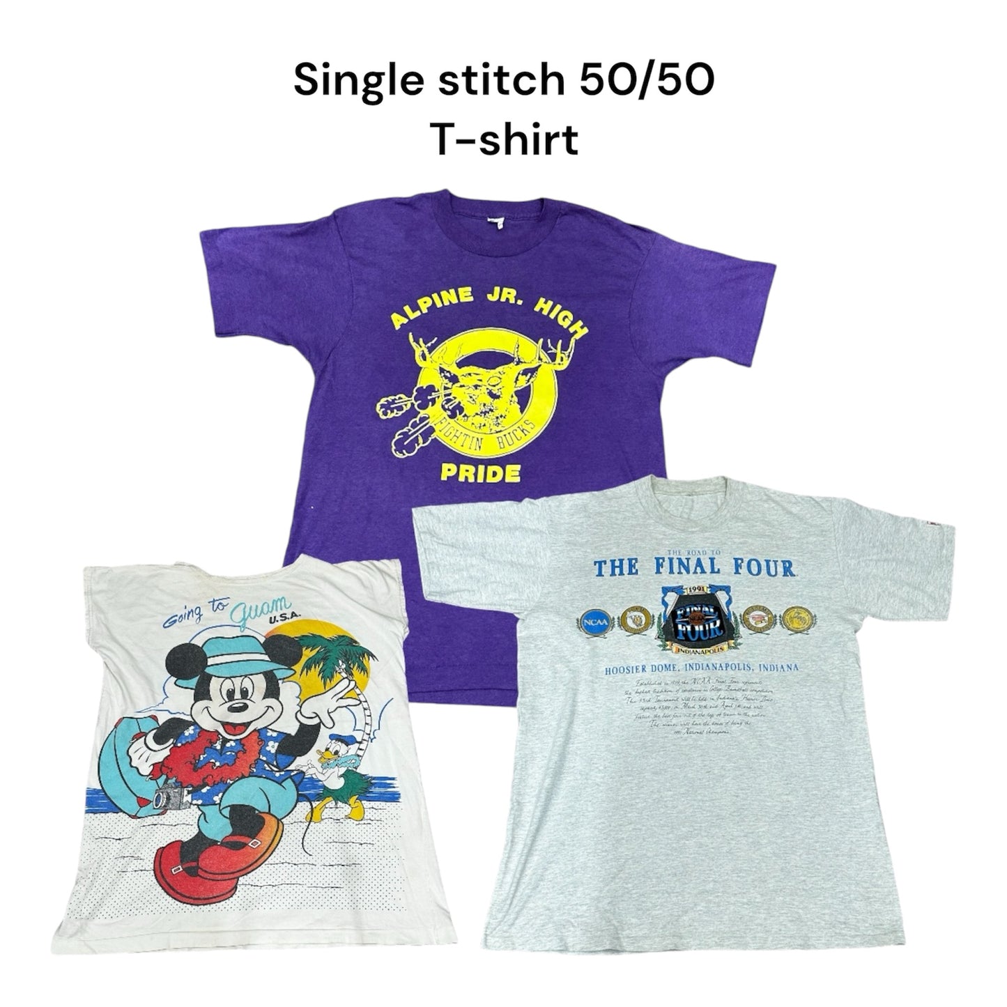 50 x Single Stitch 50/50 T-shirt (Grade A/B)