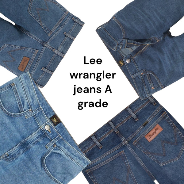 Lee wrangler jeans A grade x 50 exact pieces