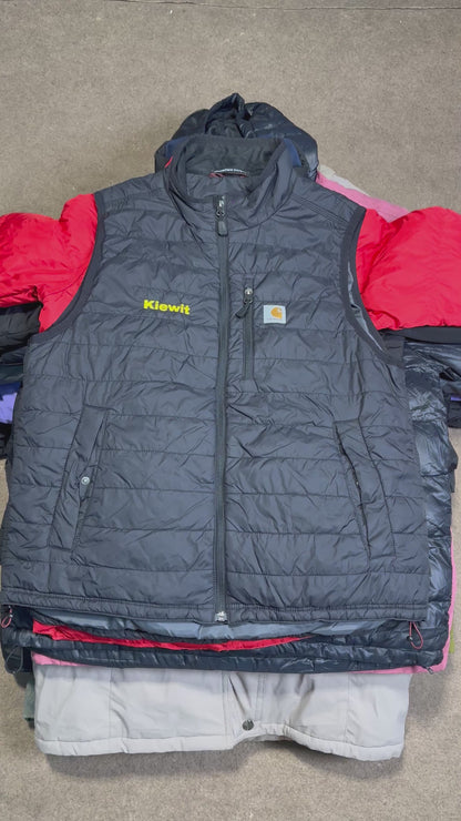 Mix branded puffer jacket